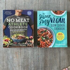 Two Vegan Cookbooks - No Meat Athletes and The Super Easy Vegan Slow Cooker